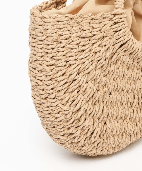 mysty woman（ミスティウーマン）の「ラウンドザツザイBAG　498590（かごバッグ・レディース・ブラウン/ナチュラル・FREE）」の11枚目の写真