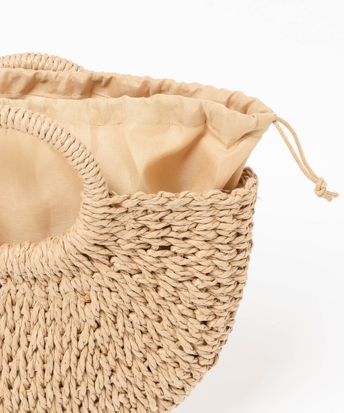 mysty woman（ミスティウーマン）の「ラウンドザツザイBAG　498590（かごバッグ・レディース・ブラウン/ナチュラル・FREE）」の13枚目の写真