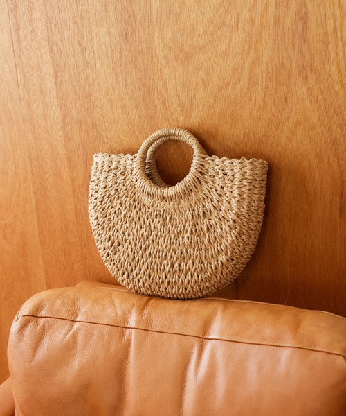 mysty woman（ミスティウーマン）の「ラウンドザツザイBAG　498590（かごバッグ・レディース・ブラウン/ナチュラル・FREE）」の18枚目の写真