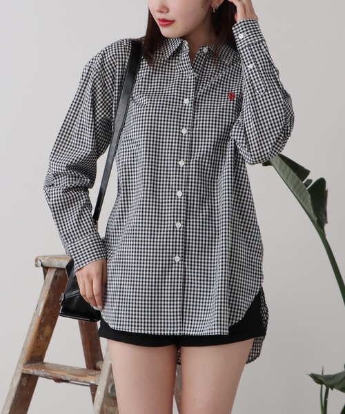 U.S. POLO ASSN.（ユーエスポロアッスン）の「U.S. POLO ASSN./ユーエスポロアッスン レギュラーカラーシャツ（シャツ/ブラウス・レディース・ブラック/サックスブルー/ブルー/ベージュ・M/L）」の7枚目の写真