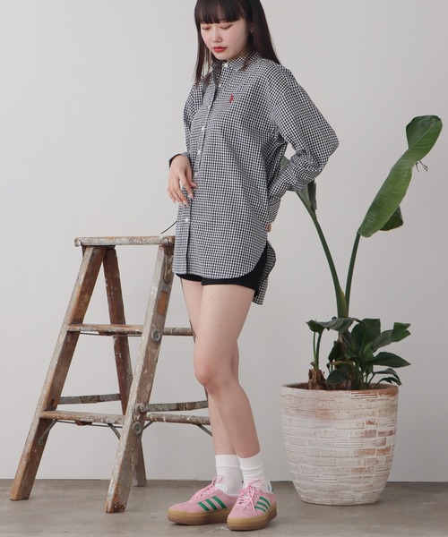 U.S. POLO ASSN.（ユーエスポロアッスン）の「U.S. POLO ASSN./ユーエスポロアッスン レギュラーカラーシャツ（シャツ/ブラウス・レディース・ブラック/サックスブルー/ブルー/ベージュ・M/L）」の8枚目の写真