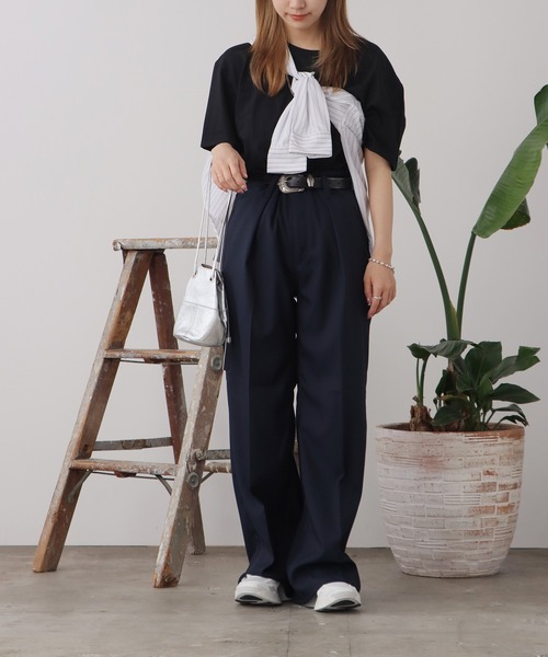 U.S. POLO ASSN.（ユーエスポロアッスン）の「U.S. POLO ASSN./ユーエスポロアッスン レギュラーカラーシャツ（シャツ/ブラウス・レディース・ブラック/サックスブルー/ブルー/ベージュ・M/L）」の18枚目の写真