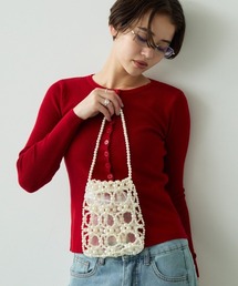 Clum（クルム）の「Pearl Design Mini Handbag / パールデザインミニハンドバッグ（ハンドバッグ）」