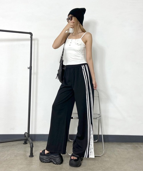 Leone キャンバス ワイドパンツ SOMETHING LISA スーパーワイドパンツ|SOMETHING|サムシング
