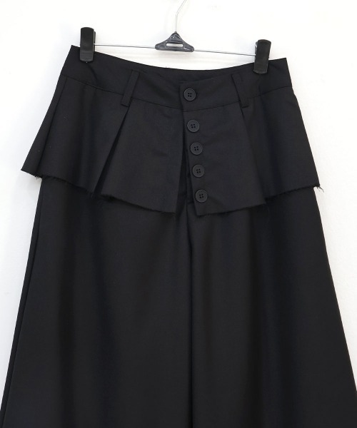 4INT.(フォイント)の「プリーツ レイヤード スカート付き スラックス(その他パンツ・レディース・ブラック/グレー・S/M)」の12枚目の写真
