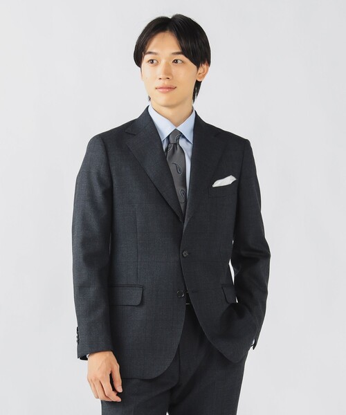 セール】グレンプレイド ネイビー スーツ（セットアイテム）（スーツ