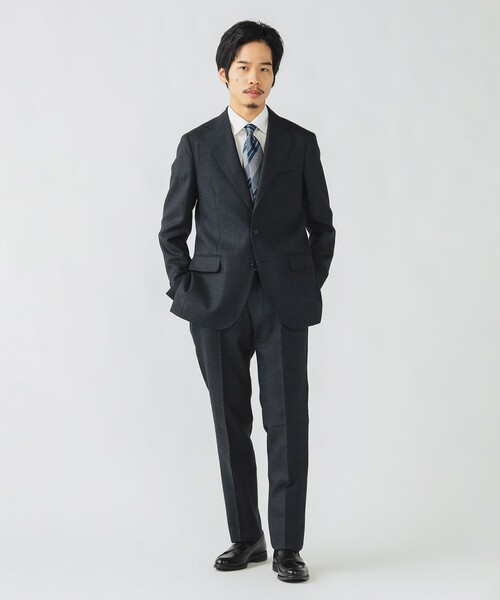 セール】グレンプレイド ネイビー スーツ（セットアイテム）（スーツ