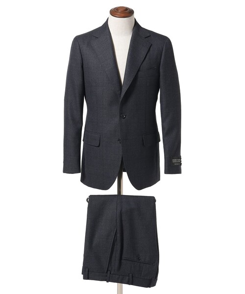 セール】グレンプレイド ネイビー スーツ（セットアイテム）（スーツ