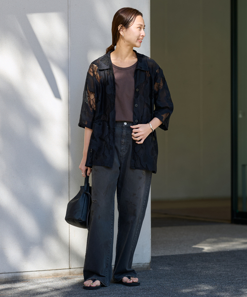 25SSフレームワークESTHE OVERSIZED SHEER LACE V 25SSフレームワークESTHE OVERSIZED SHEER LACE V