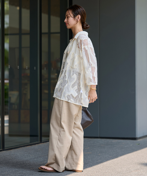 ≪追加≫ESTHE OVERSIZED SHEER LACE シャツ 2（シャツ/ブラウス