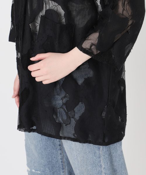 ≪追加≫ESTHE OVERSIZED SHEER LACE シャツ 2（シャツ/ブラウス