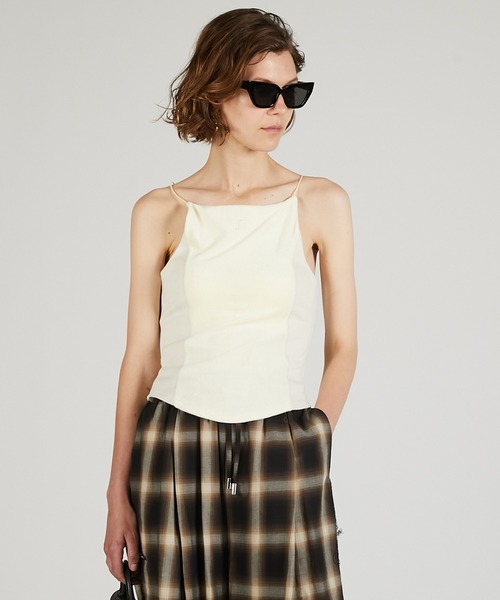 PRANK PROJECT（プランクプロジェクト）の「カップ付きパイルキャミ / Pile Camisole With Cup（キャミソール・レディース・ブラック/グレー/イエロー・FREE）」の6枚目の写真