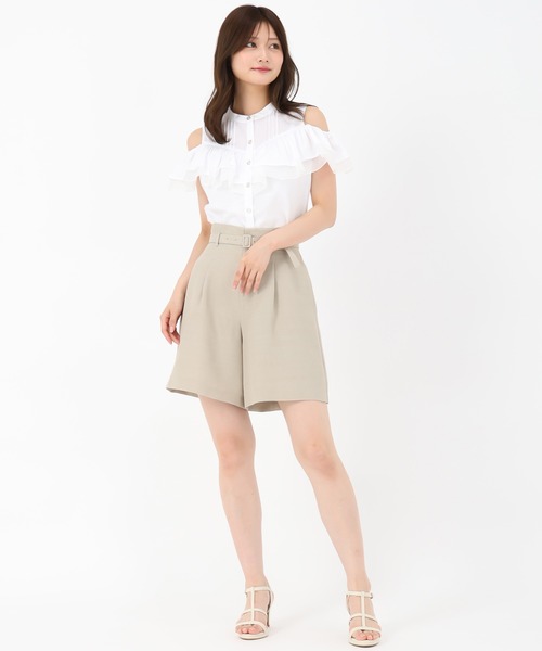 セール】2025春夏新作 麻調メッシュショートパンツ（その他