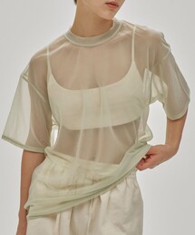 【TODAYFUL/トゥデイフル】Halfsleeve Sheer T-shirts/ハーフスリーブ シアーTシャツ