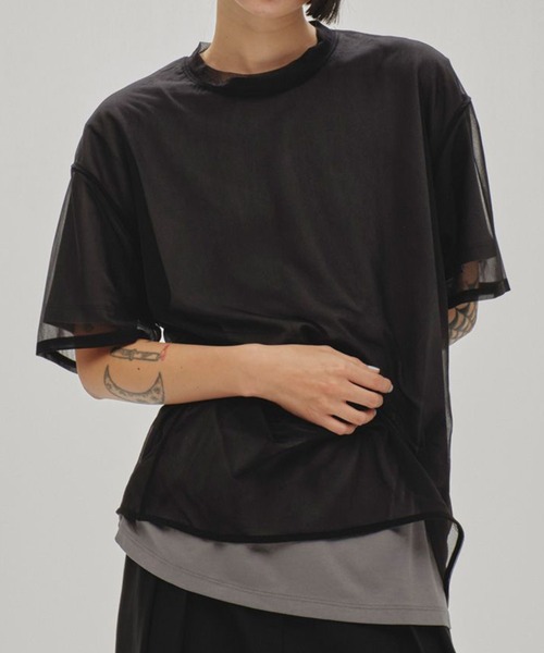 Halfsleeve Sheer T-shirts（カットソー/Tシャツ）｜TODAYFUL