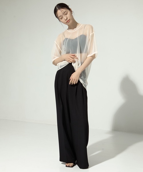 Halfsleeve Sheer T-shirts（カットソー/Tシャツ）｜TODAYFUL