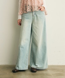 Lunea（ルネア）の「ライトデニムワイドパンツ（デニムパンツ）」