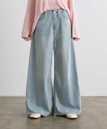 Lunea（ルネア）の「ライトデニムワイドパンツ（デニムパンツ）」