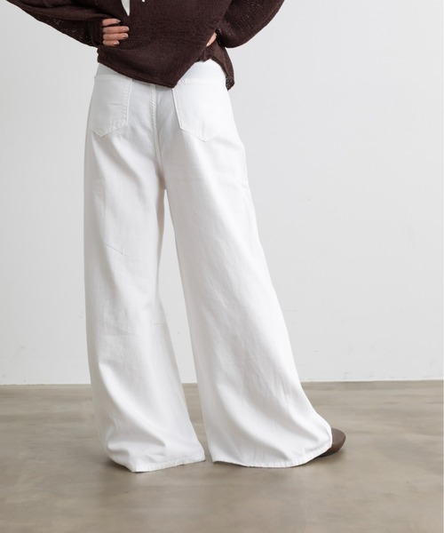 Lunea（ルネア）の「ライトデニムワイドパンツ（デニムパンツ・レディース・ブルー/ホワイト/ライトブルー・L/M/S）」の18枚目の写真