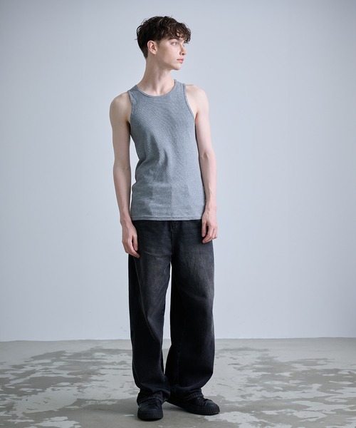 NUMBER (N)INE(ナンバーナイン)の「【NUMBER(N)INE/ナンバーナイン】2 PACK SET RIB TANK TOP /2枚セット/無地/シンプル/タンクトップ(タンクトップ・メンズ・グレー/ブラック/ホワイト・M/L/XL)」の10枚目の写真