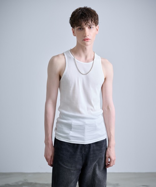 NUMBER (N)INE ナンバーナイン タンクトップ ノースリーブ 黒 コットン