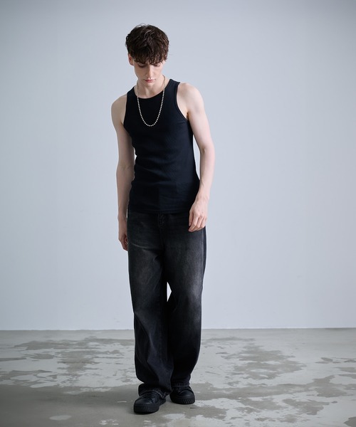 NUMBER (N)INE(ナンバーナイン)の「【NUMBER(N)INE/ナンバーナイン】2 PACK SET RIB TANK TOP /2枚セット/無地/シンプル/タンクトップ(タンクトップ・メンズ・グレー/ブラック/ホワイト・M/L/XL)」の20枚目の写真