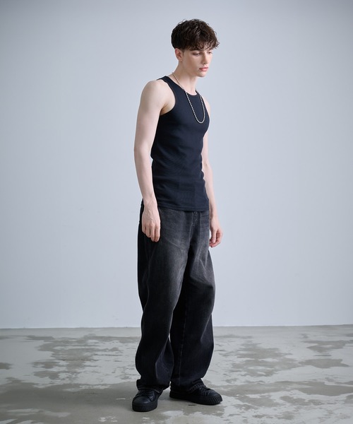 NUMBER (N)INE(ナンバーナイン)の「【NUMBER(N)INE/ナンバーナイン】2 PACK SET RIB TANK TOP /2枚セット/無地/シンプル/タンクトップ(タンクトップ・メンズ・グレー/ブラック/ホワイト・M/L/XL)」の19枚目の写真