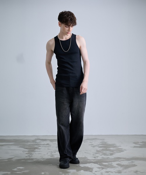 NUMBER (N)INE(ナンバーナイン)の「【NUMBER(N)INE/ナンバーナイン】2 PACK SET RIB TANK TOP /2枚セット/無地/シンプル/タンクトップ(タンクトップ・メンズ・グレー/ブラック/ホワイト・M/L/XL)」の17枚目の写真