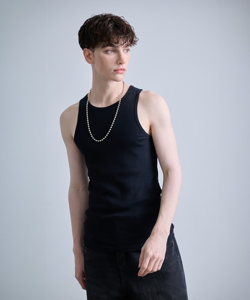 NUMBER (N)INE(ナンバーナイン)の「【NUMBER(N)INE/ナンバーナイン】2 PACK SET RIB TANK TOP /2枚セット/無地/シンプル/タンクトップ(タンクトップ・メンズ・グレー/ブラック/ホワイト・M/L/XL)」の15枚目の写真
