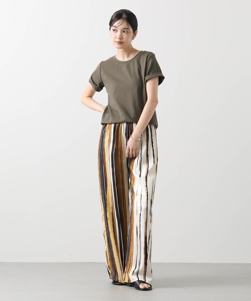 Gready Brilliant(グレディブリリアン)の「CICA配合クルーカットソー(Tシャツ/カットソー・レディース・チャコールグレー/オフホワイト/グレイッシュベージュ・FREE)」の15枚目の写真