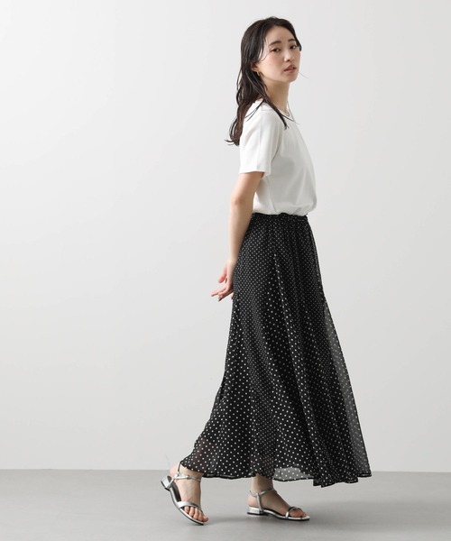 Gready Brilliant(グレディブリリアン)の「CICA配合クルーカットソー(Tシャツ/カットソー・レディース・チャコールグレー/オフホワイト/グレイッシュベージュ・FREE)」の5枚目の写真