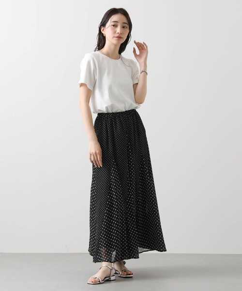 Gready Brilliant(グレディブリリアン)の「CICA配合クルーカットソー(Tシャツ/カットソー・レディース・チャコールグレー/オフホワイト/グレイッシュベージュ・FREE)」の7枚目の写真