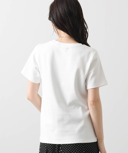 Gready Brilliant(グレディブリリアン)の「CICA配合クルーカットソー(Tシャツ/カットソー・レディース・チャコールグレー/オフホワイト/グレイッシュベージュ・FREE)」の10枚目の写真