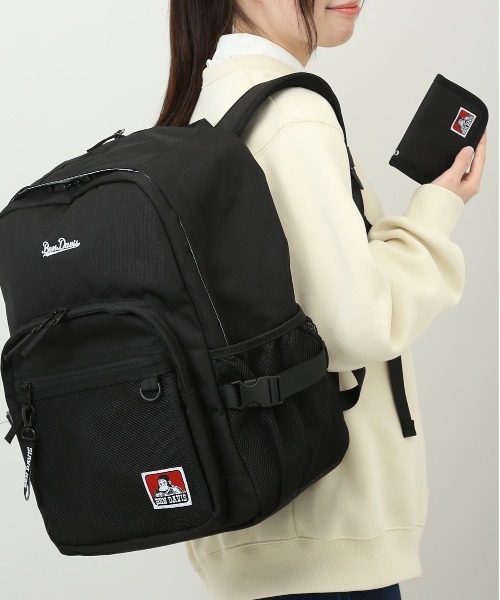 BEN DAVIS(ベンデイビス)の「BEN DAVIS ベンデイビス MIRROR XL DAYPACK(バックパック/リュック・レディース・ブラック×グリーン/ブラック×ホワイト・FREE)」の2枚目の写真