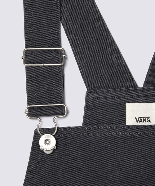 VANS（バンズ）の「ウィメンズ ショートオーバーオールドレス（サロペット/オーバーオール・レディース・チャコールグレー/ベージュ・SMALL/MEDIUM/LARGE/X-SMALL/X-LARGE）」の4枚目の写真