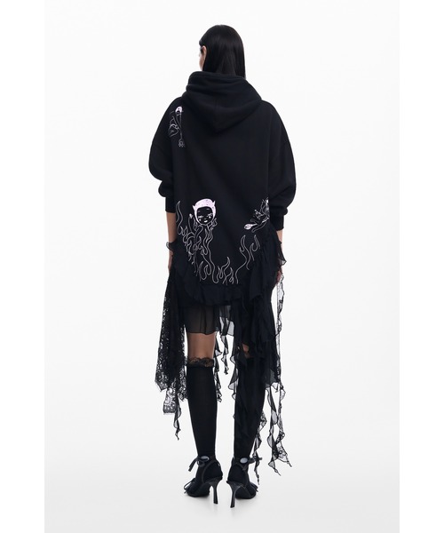 デシグアル Desigual Maria Escote スリット フリルワンピース