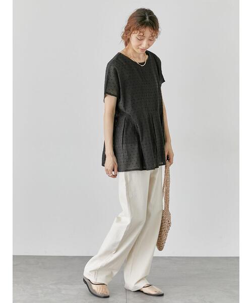 Lugnoncure（ルノンキュール）の「【INDIA made】ドットストライプブラウス（シャツ/ブラウス・レディース・オフホワイト/ブラック・F）」の15枚目の写真