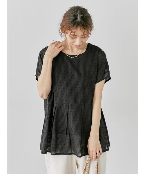 Lugnoncure（ルノンキュール）の「【INDIA made】ドットストライプブラウス（シャツ/ブラウス・レディース・オフホワイト/ブラック・F）」の14枚目の写真