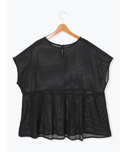 Lugnoncure（ルノンキュール）の「【INDIA made】ドットストライプブラウス（シャツ/ブラウス・レディース・オフホワイト/ブラック・F）」の8枚目の写真