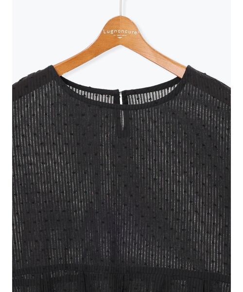 Lugnoncure（ルノンキュール）の「【INDIA made】ドットストライプブラウス（シャツ/ブラウス・レディース・オフホワイト/ブラック・F）」の7枚目の写真