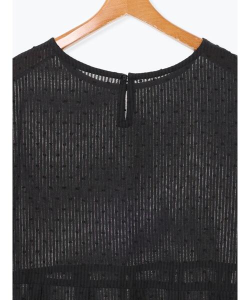 Lugnoncure（ルノンキュール）の「【INDIA made】ドットストライプブラウス（シャツ/ブラウス・レディース・オフホワイト/ブラック・F）」の4枚目の写真