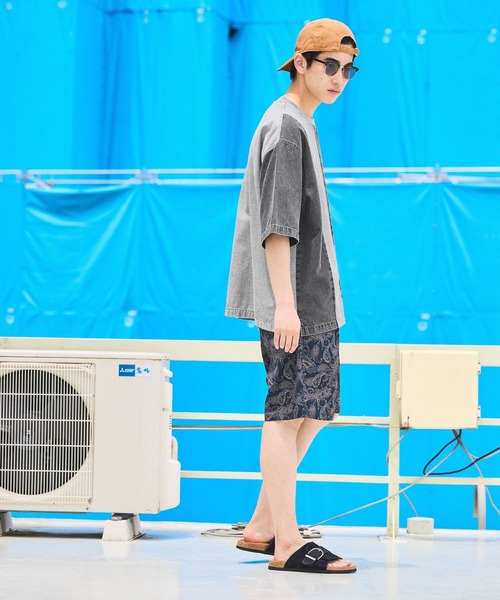 niko and...（ニコアンド）の「ペイズリープリントショーツ（その他パンツ・メンズ・ネイビー/カーキ・LARGE/MEDIUM）」の3枚目の写真