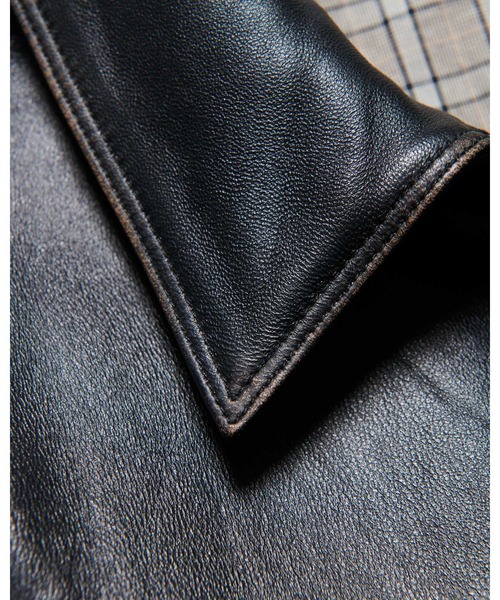 uniform experiment(ユニフォームエクスペリメント)の「LEATHER CAR COAT(ブルゾン・メンズ・ブラック・2/3/1/4/5)」の8枚目の写真