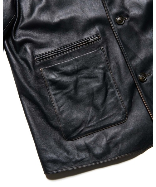 uniform experiment(ユニフォームエクスペリメント)の「LEATHER CAR COAT(ブルゾン・メンズ・ブラック・2/3/1/4/5)」の9枚目の写真