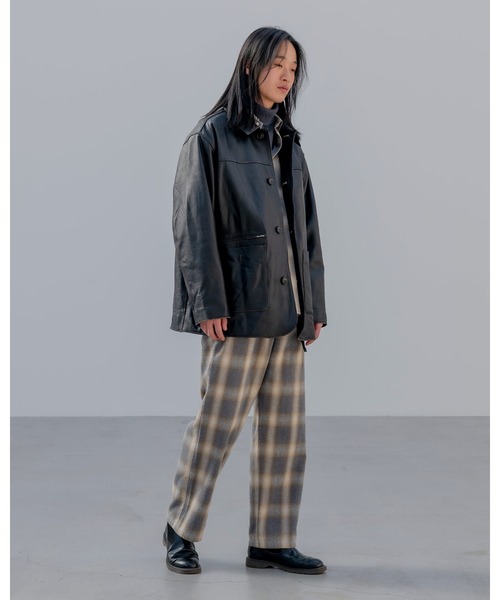 uniform experiment(ユニフォームエクスペリメント)の「LEATHER CAR COAT(ブルゾン・メンズ・ブラック・2/3/1/4/5)」の3枚目の写真