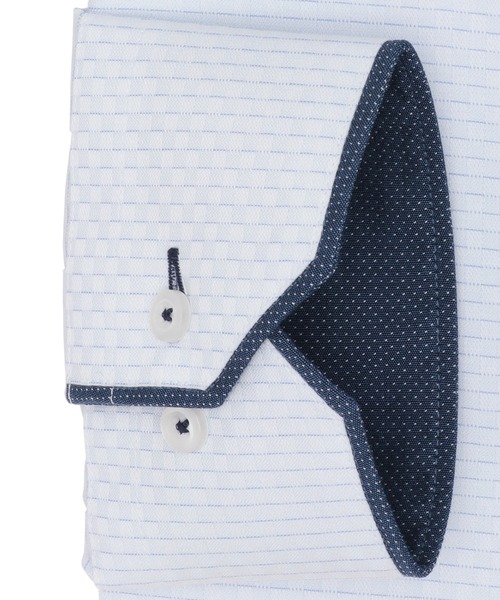 TOKYO SHIRTS(トウキョウシャツ)の「【超形態安定】 形態安定ノンアイロン ボタンダウン 長袖ビジネスワイシャツ(大きいサイズ・長いサイズ)(ビジネスシャツ・メンズ・ブルー・首回り39cm-裄丈88cm/首回り41cm-裄丈90cm/首回り42cm-裄丈90cm/首回り43cm-裄丈90cm/首回り45cm-裄丈82cm/首回り45cm-裄丈86cm/首回り45cm-裄丈90cm/首回り47cm-裄丈86cm/首回り47cm-裄丈90cm)」の3枚目の写真