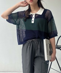 AS KNOW AS plus | ●メッシュ 半袖ラガーシャツ(ポロシャツ)