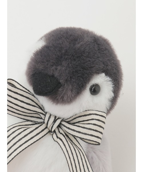 ねこと子ペンギンぬいぐるみコサージュ（ブローチ/コサージュ