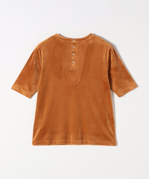 SHIPS any(シップス エニィ)の「SHIPS any:〈洗濯機可能〉ポリエステル ベロア ハーフスリーブ コンパクト TEE(Tシャツ/カットソー・レディース・ワイン/ブラック/キャメル・ONE SIZE)」の11枚目の写真