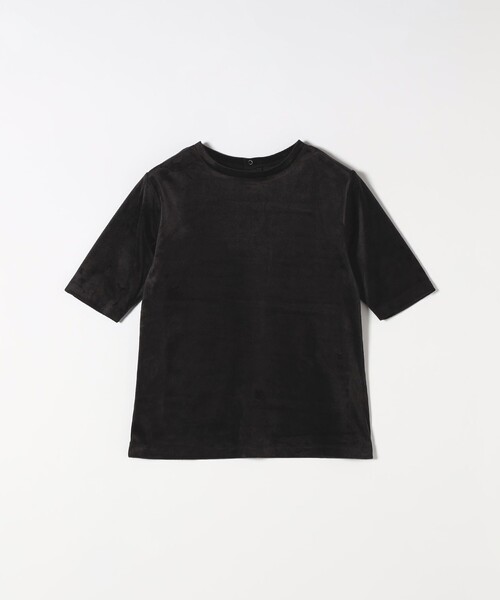 SHIPS any(シップス エニィ)の「SHIPS any:〈洗濯機可能〉ポリエステル ベロア ハーフスリーブ コンパクト TEE(Tシャツ/カットソー・レディース・ワイン/ブラック/キャメル・ONE SIZE)」の8枚目の写真
